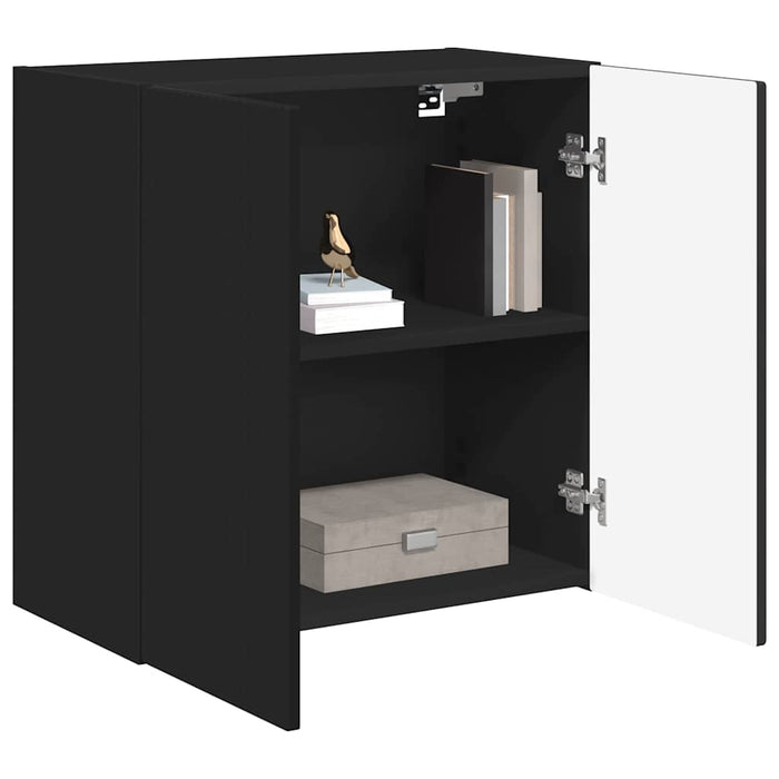 Dulap TV de perete Negru 59,5 x 31 x 60 cm Lemn compozit - WALTI WALTI