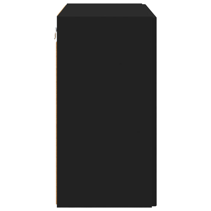 Dulap TV de perete 59,5 x 31 x 60 cm Negru Lemn prelucrat - WALTI WALTI