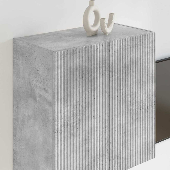Dulap TV de perete Pe perete Gri din beton 59,5 x 31 x 60 cm - WALTI WALTI