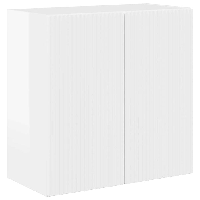 Dulap TV de perete Alb lucios 59,5 x 31 x 60 cm Lemn compozit - WALTI WALTI