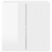 Dulap TV de perete Alb lucios 59,5 x 31 x 60 cm Lemn compozit - WALTI WALTI