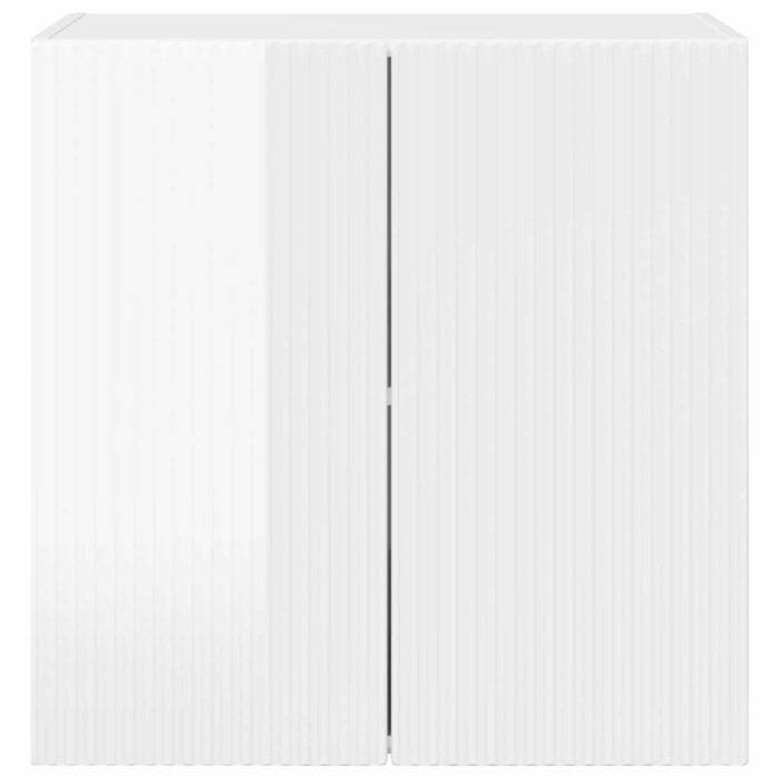 Dulap TV de perete 59,5 x 31 x 60 cm Alb lucios Lemn prelucrat - WALTI WALTI