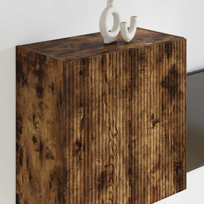 Dulap TV de perete Pe perete Stejar fumuriu 59,5 x 31 x 60 cm - WALTI WALTI