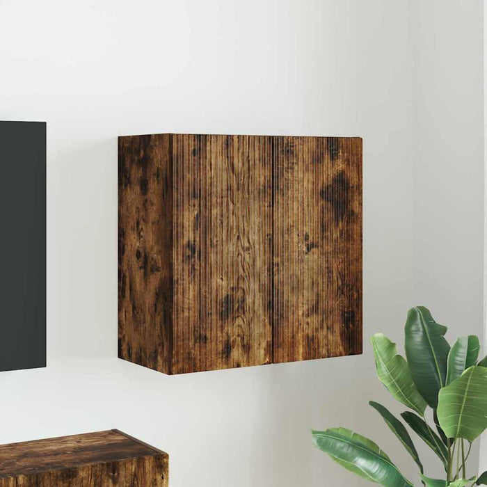 Dulap TV de perete Pe perete Stejar fumuriu 59,5 x 31 x 60 cm - WALTI WALTI