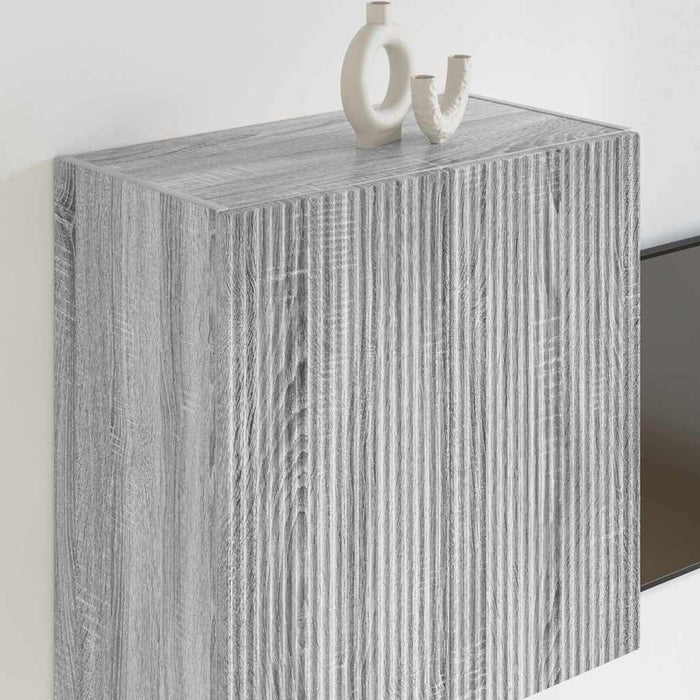 Dulap TV de perete Gri Sonoma 59,5 x 31 x 60 cm Lemn compozit - WALTI WALTI