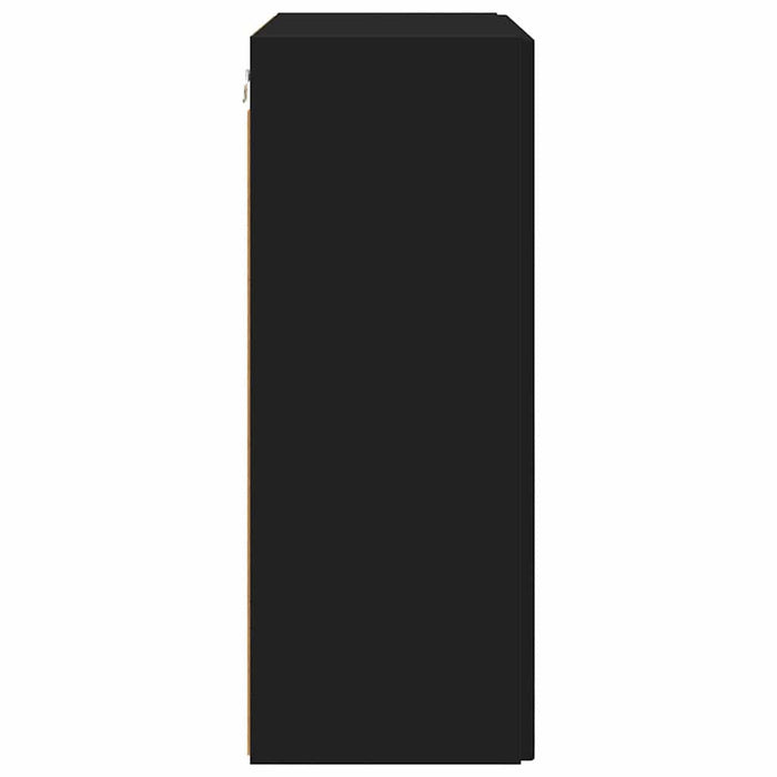 Dulap TV de perete Negru 59,5 x 31 x 80 cm Lemn compozit - WALTI WALTI