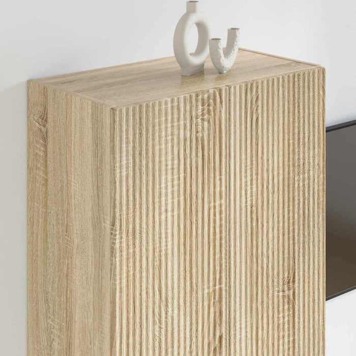 Dulap TV de perete Pe perete Stejar Sonoma 59,5 x 31 x 80 cm - WALTI WALTI