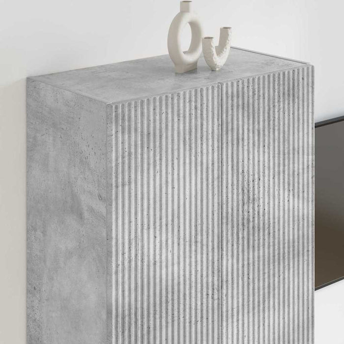 Dulap TV de perete Pe perete Gri din beton 59,5 x 31 x 80 cm - WALTI WALTI