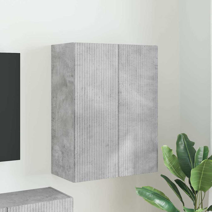 Dulap TV de perete Pe perete Gri din beton 59,5 x 31 x 80 cm - WALTI WALTI