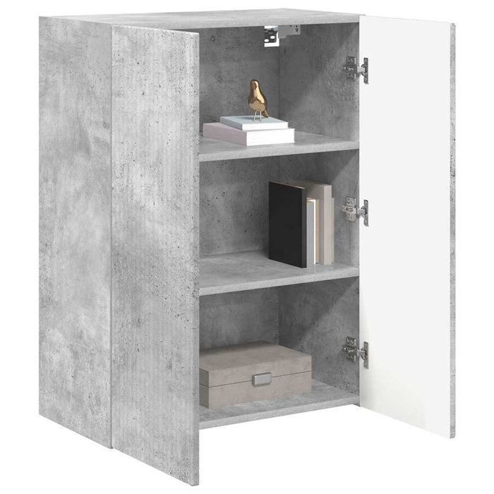 Dulap TV de perete Pe perete Gri din beton 59,5 x 31 x 80 cm - WALTI WALTI