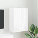 Dulap TV de perete Alb lucios 59,5 x 31 x 80 cm Lemn compozit - WALTI WALTI
