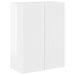 Dulap TV de perete Alb lucios 59,5 x 31 x 80 cm Lemn compozit - WALTI WALTI