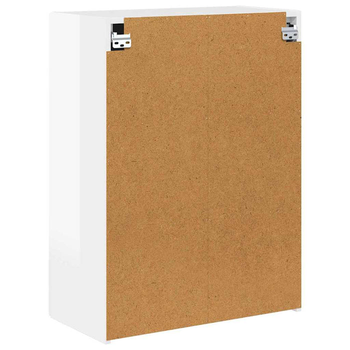 Dulap TV de perete Alb lucios 59,5 x 31 x 80 cm Lemn compozit - WALTI WALTI