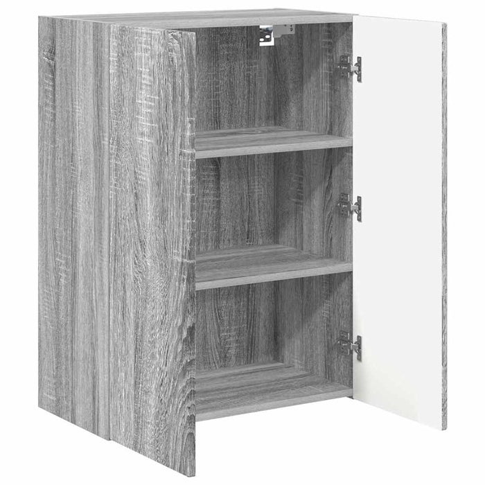 Dulap TV de perete Gri Sonoma 59,5 x 31 x 80 cm Lemn compozit - WALTI WALTI