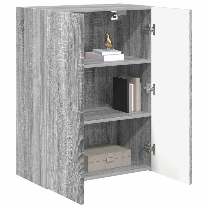 Dulap TV de perete Gri Sonoma 59,5 x 31 x 80 cm Lemn compozit - WALTI WALTI
