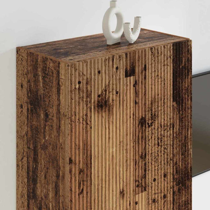 Dulap TV de perete Lemn Vechi 59,5 x 31 x 80 cm Lemn compozit - WALTI WALTI
