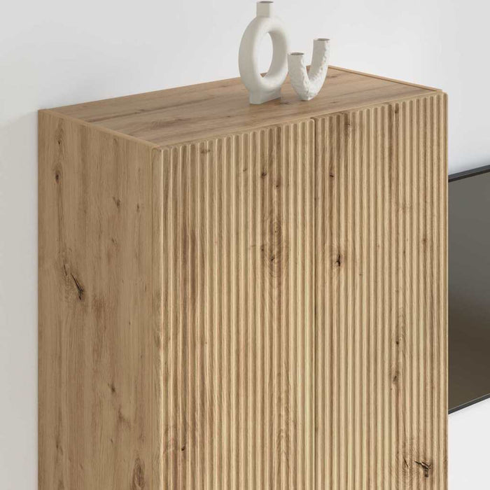 Dulap TV de perete Pe perete Stejar Artizanal 59,5 x 31 x 80 cm - WALTI WALTI