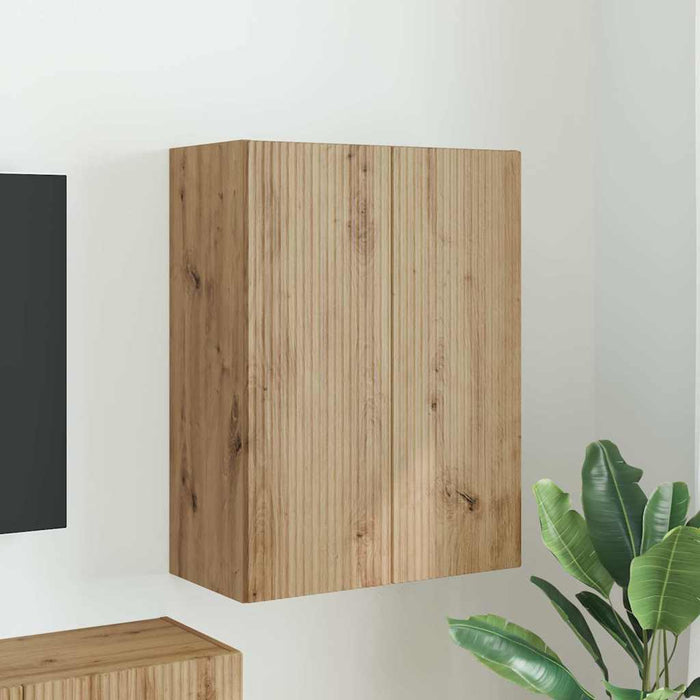 Dulap TV de perete Pe perete Stejar Artizanal 59,5 x 31 x 80 cm - WALTI WALTI