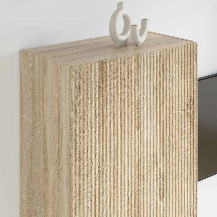 Dulap TV de perete Pe perete Stejar Sonoma 59,5 x 31 x 100 cm - WALTI WALTI