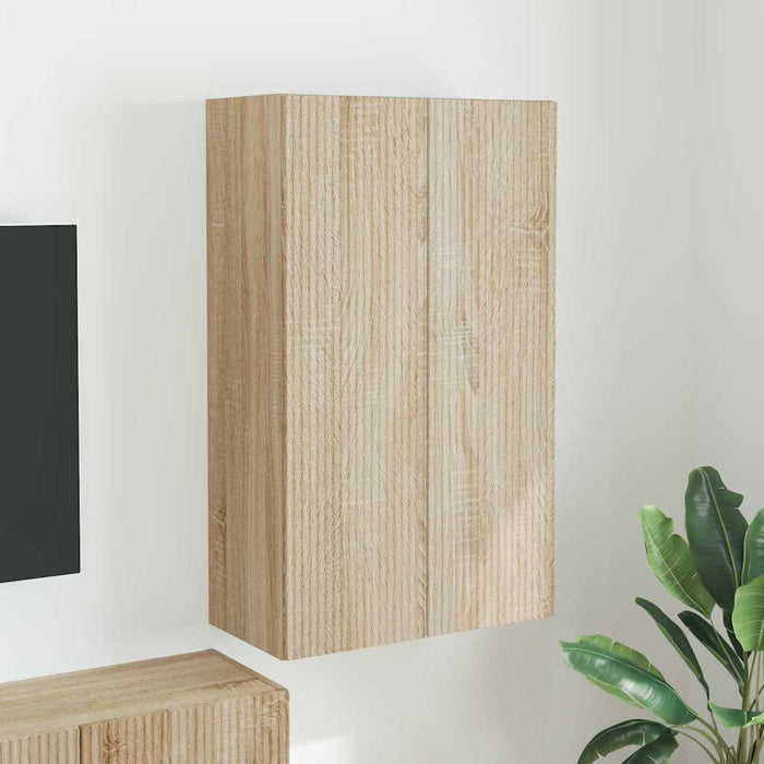 Dulap TV de perete Pe perete Stejar Sonoma 59,5 x 31 x 100 cm - WALTI WALTI
