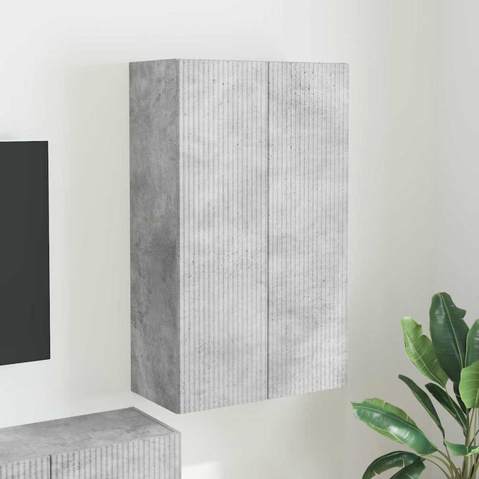 Dulap TV de perete Pe perete Gri din beton 59,5 x 31 x 100 cm - WALTI WALTI