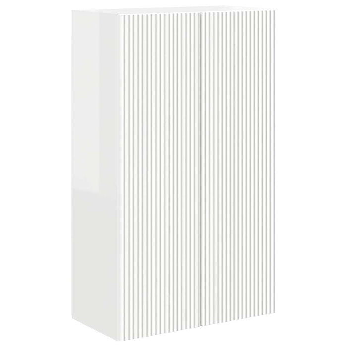 Dulap TV de perete Alb lucios 59,5 x 31 x 100 cm Lemn compozit - WALTI WALTI