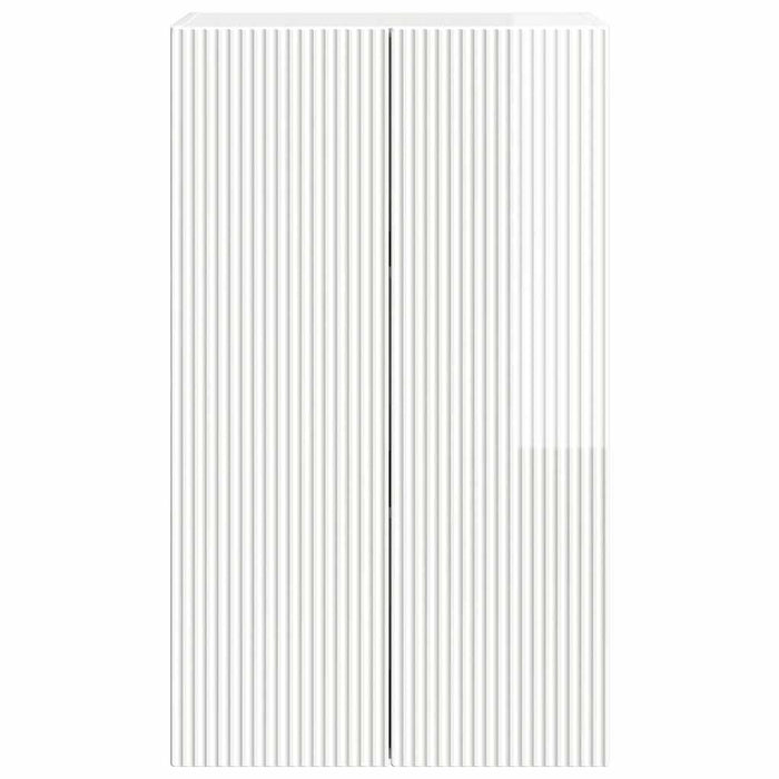 Dulap TV de perete Alb lucios 59,5 x 31 x 100 cm Lemn compozit - WALTI WALTI