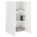 Dulap TV de perete Alb lucios 59,5 x 31 x 100 cm Lemn compozit - WALTI WALTI