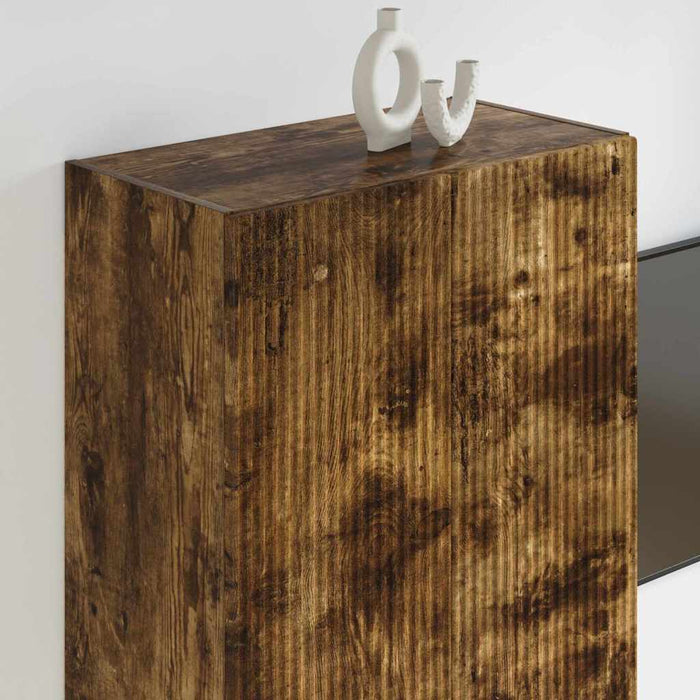 Dulap TV de perete Pe perete Stejar fumuriu 59,5 x 31 x 100 cm - WALTI WALTI