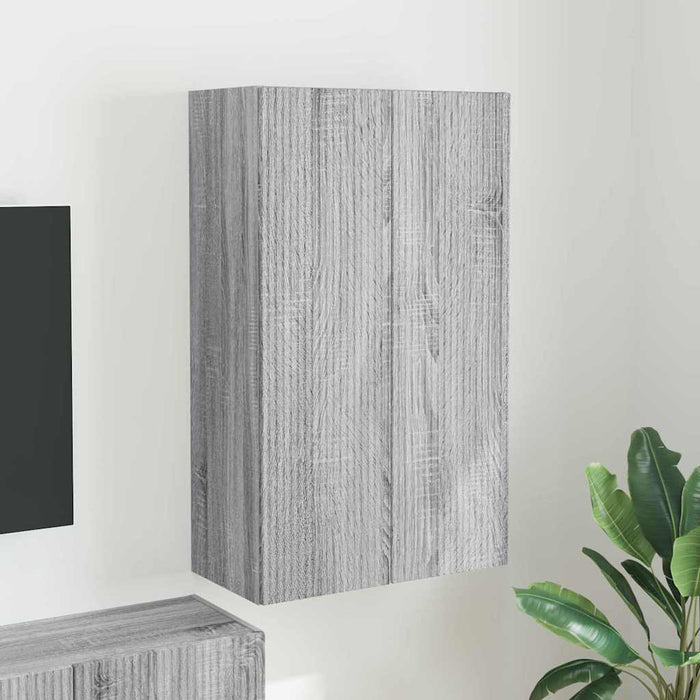 Dulap TV de perete Gri Sonoma 59,5 x 31 x 100 cm Lemn compozit - WALTI WALTI