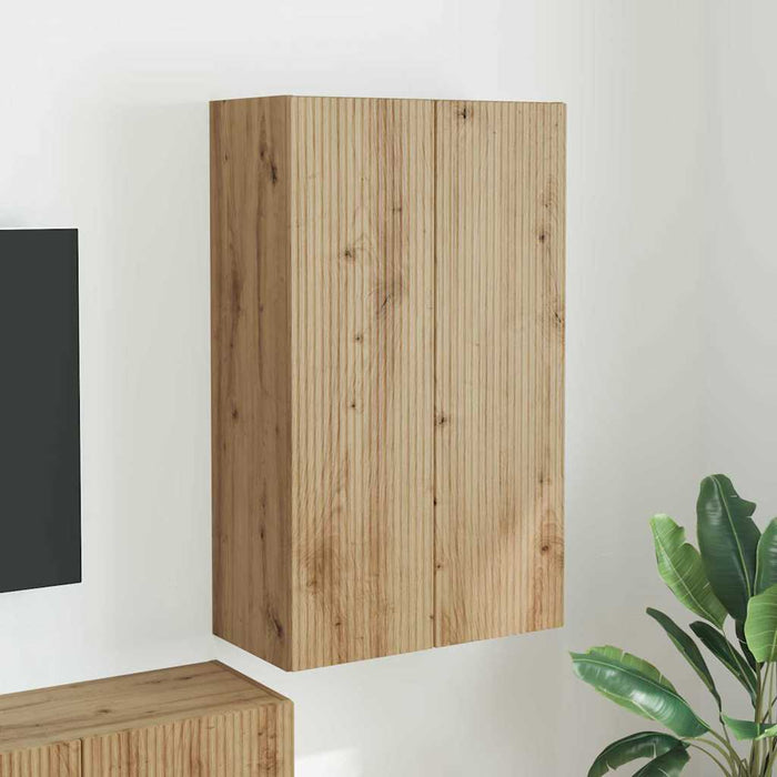 Dulap TV de perete Stejar Artizanal 59,5 x 31 x 100 cm - WALTI WALTI
