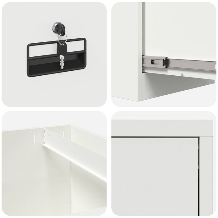 Dulap pentru Fișiere cu sertar cu raft Alb 44 x 50 x 106.5 cm - WALTI WALTI