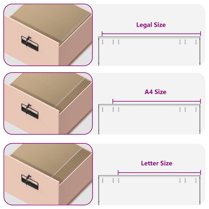 Dulap pentru Fișiere cu sertar cu raft Roz 44 x 50 x 106.5 cm - WALTI WALTI