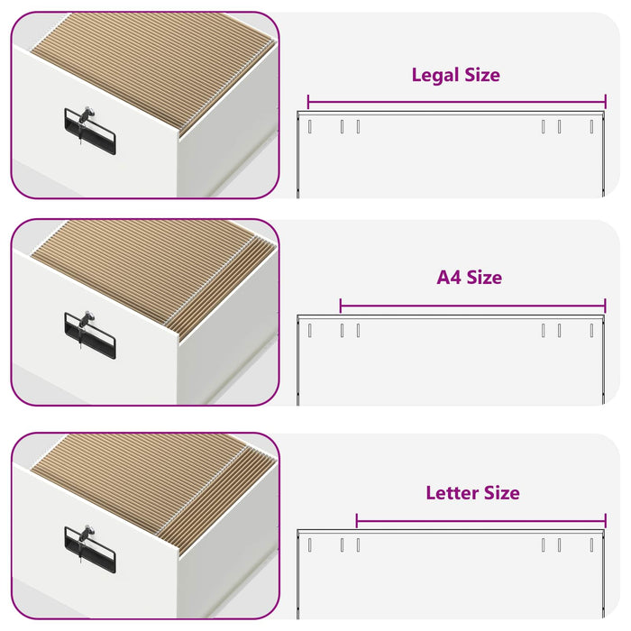 Dulap pentru Fișiere cu sertar cu raft Alb 44 x 50 x 106.5 cm - WALTI WALTI