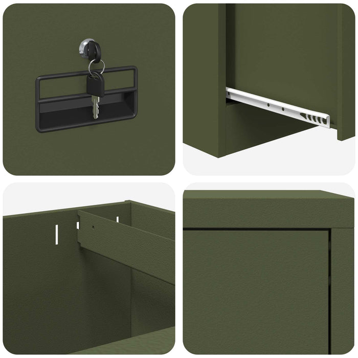 Dulap pentru Fișiere Verde măsliniu 45,5 x 42 x 106,5 cm - WALTI WALTI