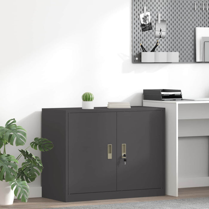 Dulap de depozitare Negru 90 x 40 x 70 cm Oțel Laminat la Rece - WALTI WALTI