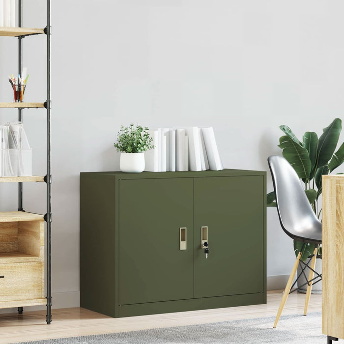Dulap de depozitare Verde măsliniu 90 x 40 x 70 cm - WALTI WALTI