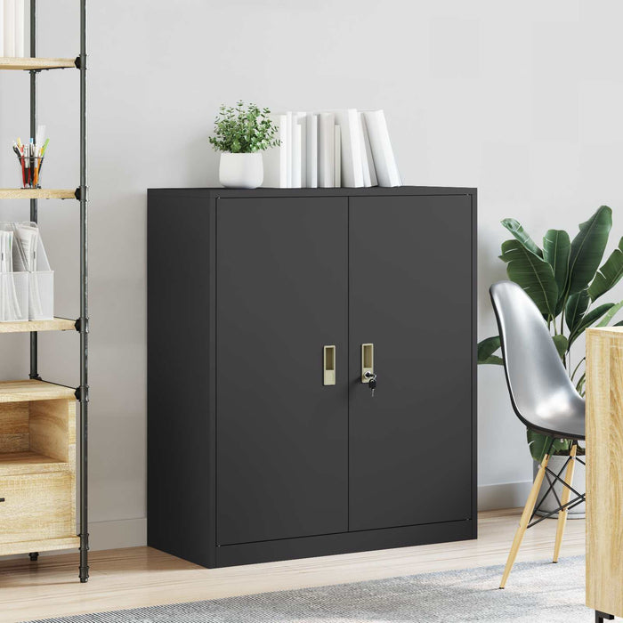 Dulap de depozitare Negru 90 x 40 x 105 cm Oțel Laminat la Rece - WALTI WALTI
