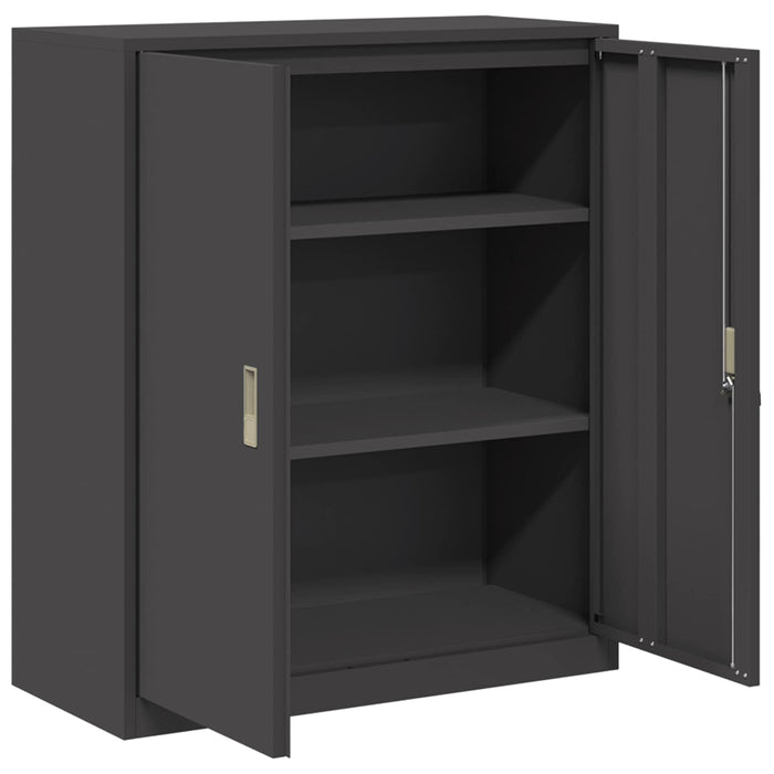 Dulap de depozitare Negru 90 x 40 x 105 cm Oțel Laminat la Rece - WALTI WALTI