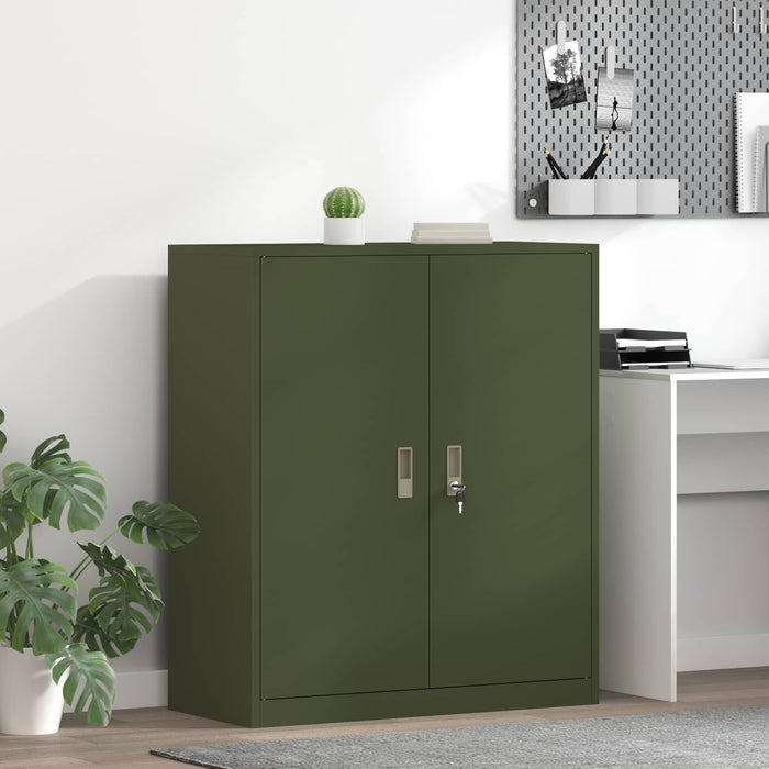 Dulap de depozitare Verde măsliniu 90 x 40 x 105 cm Oțel - WALTI WALTI
