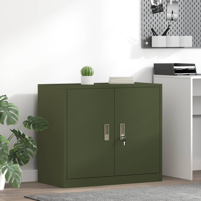 Dulap de depozitare Verde măsliniu 80 x 40 x 70 cm Oțel WALTI
