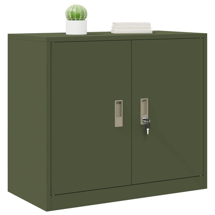 Dulap de depozitare Verde măsliniu 80 x 40 x 70 cm Oțel WALTI