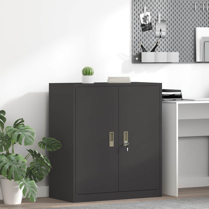 Dulap de depozitare Negru 80 x 40 x 90 cm Oțel Laminat la Rece - WALTI WALTI