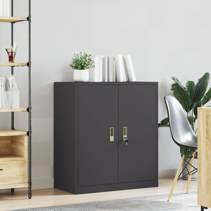 Dulap de depozitare Negru 80 x 40 x 90 cm Oțel Laminat la Rece - WALTI WALTI
