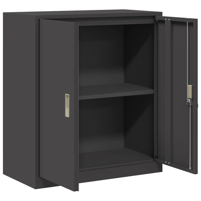 Dulap de depozitare Negru 80 x 40 x 90 cm Oțel Laminat la Rece - WALTI WALTI