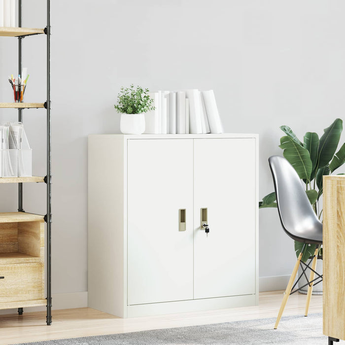 Dulap de depozitare Alb 80 x 40 x 90 cm Oțel Laminat la Rece - WALTI WALTI