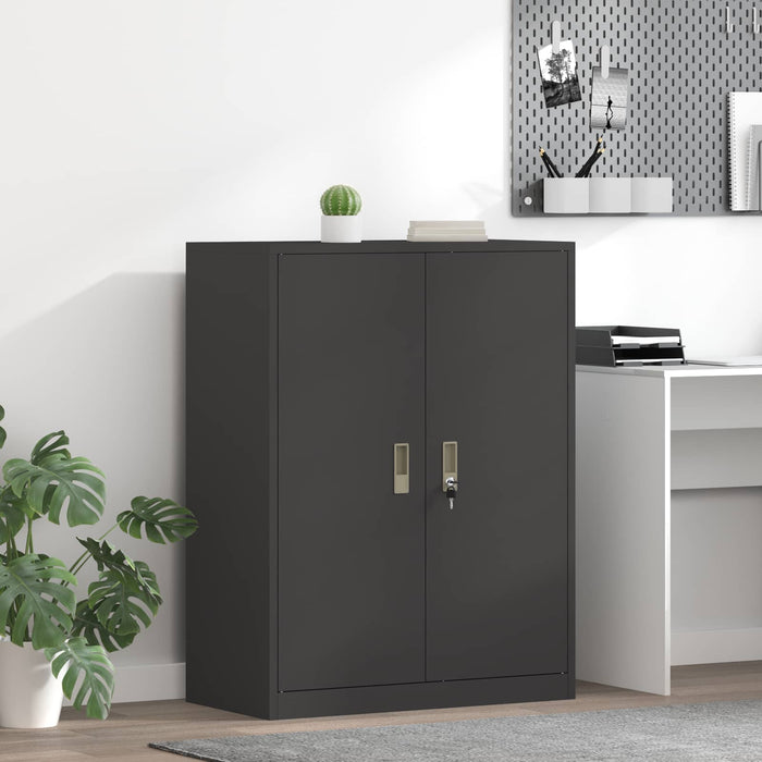Dulap de depozitare Negru 80 x 40 x 105 cm Oțel Laminat la Rece - WALTI WALTI