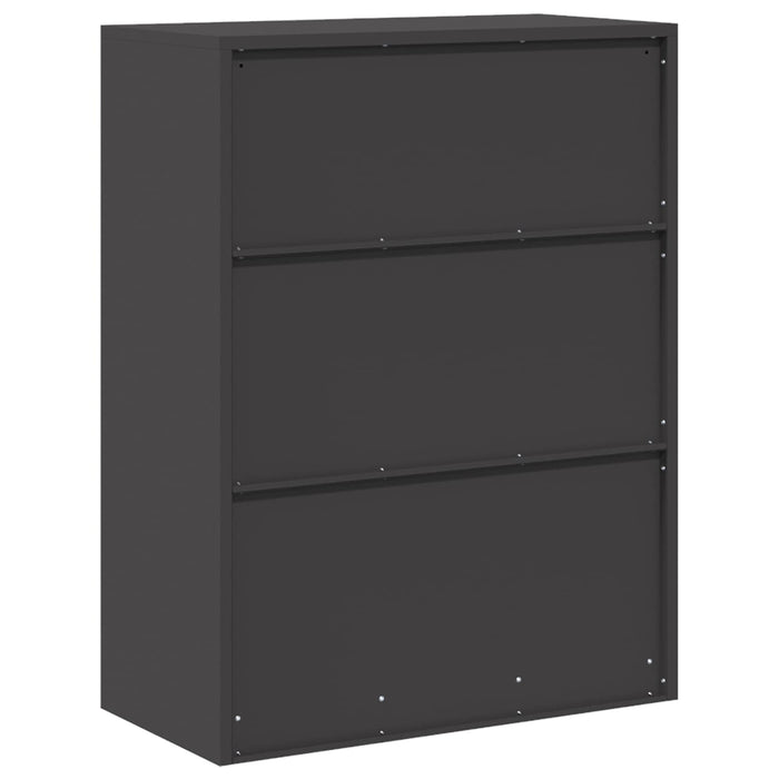 Dulap de depozitare Negru 80 x 40 x 105 cm Oțel Laminat la Rece - WALTI WALTI