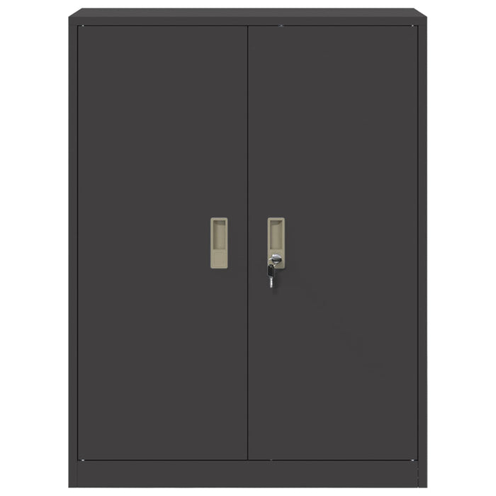 Dulap de depozitare Negru 80 x 40 x 105 cm Oțel Laminat la Rece - WALTI WALTI