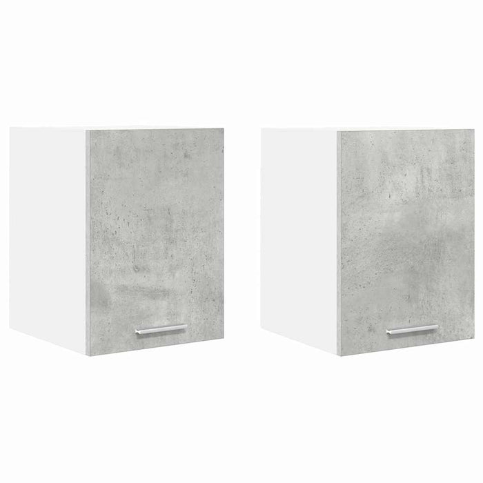 Dulap suspendat Riga 2 pcs Gri beton și Alb 30 x 31 x 40 cm - WALTI WALTI